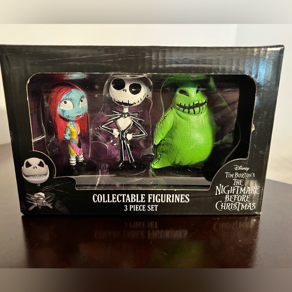 Disney Other - Nightmare Before Christmas Jack Skellington Sally Oogie 3 Figure Set Disney 3"